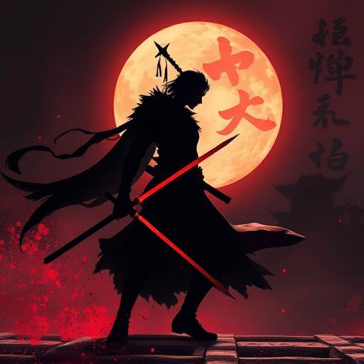 ゲーム「和風ファンタジー 影絵の刃」のコンセプトアート
