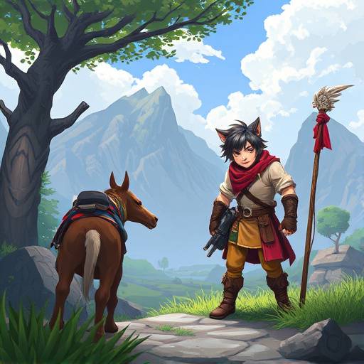 ゲームのキャラクターデザインと背景